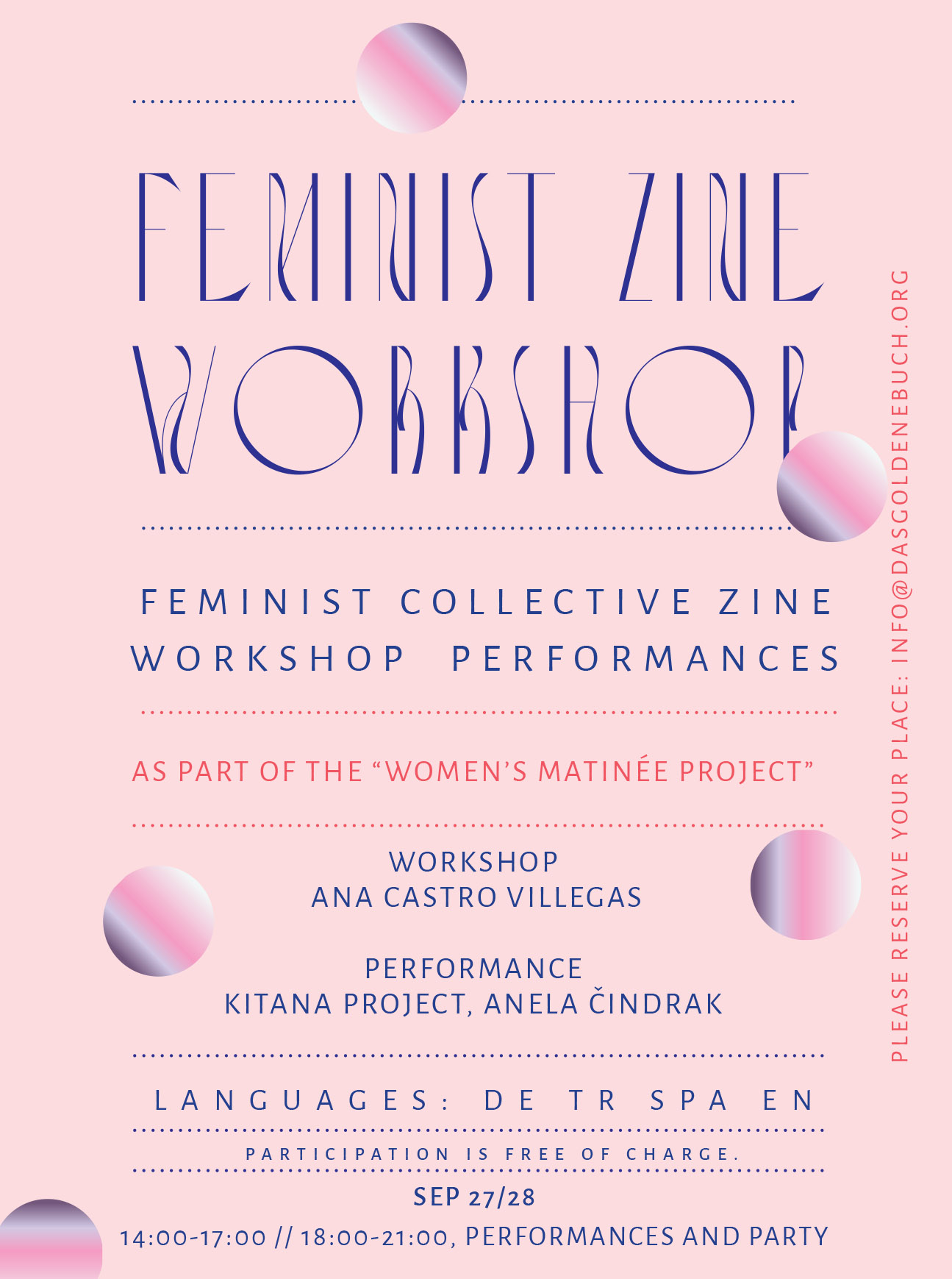 Feminist Collective Zine Workshop and Performance Evening